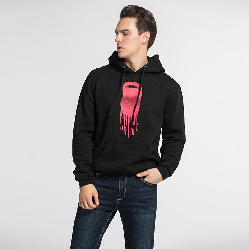 Pullover Hoodie Mens Printed logo 65 cotton 35 Hooded Sweatshirts