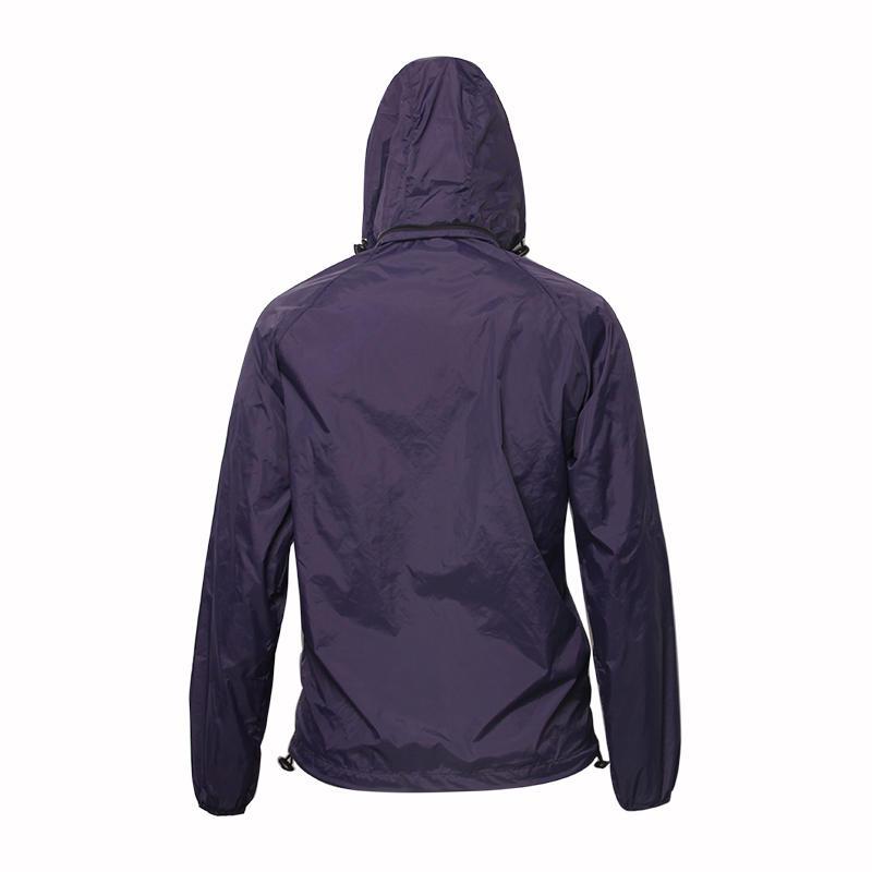 navy blue windbreaker Logo printed on chest