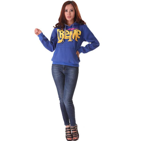 ladies casual hoodies printing logo in front