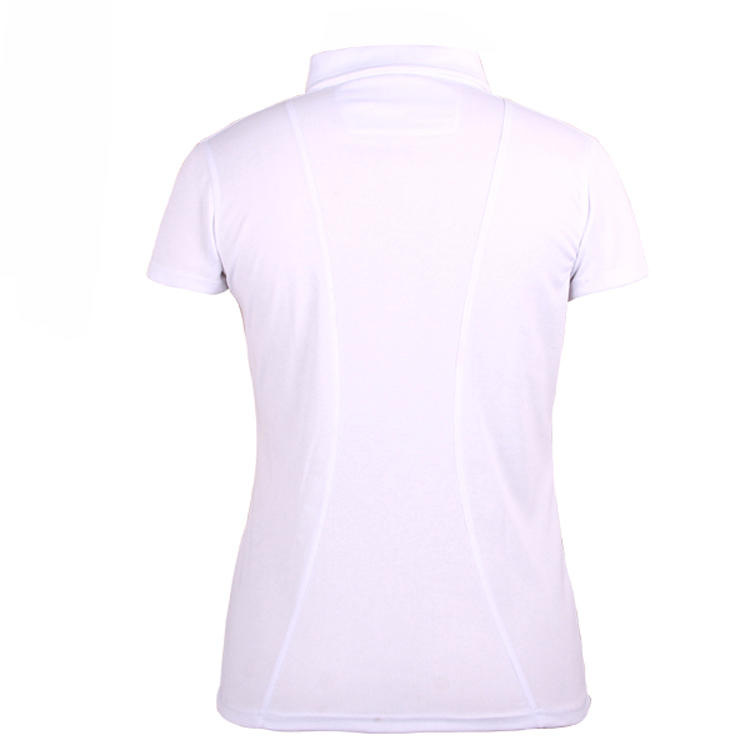 custom zipper womens white polo